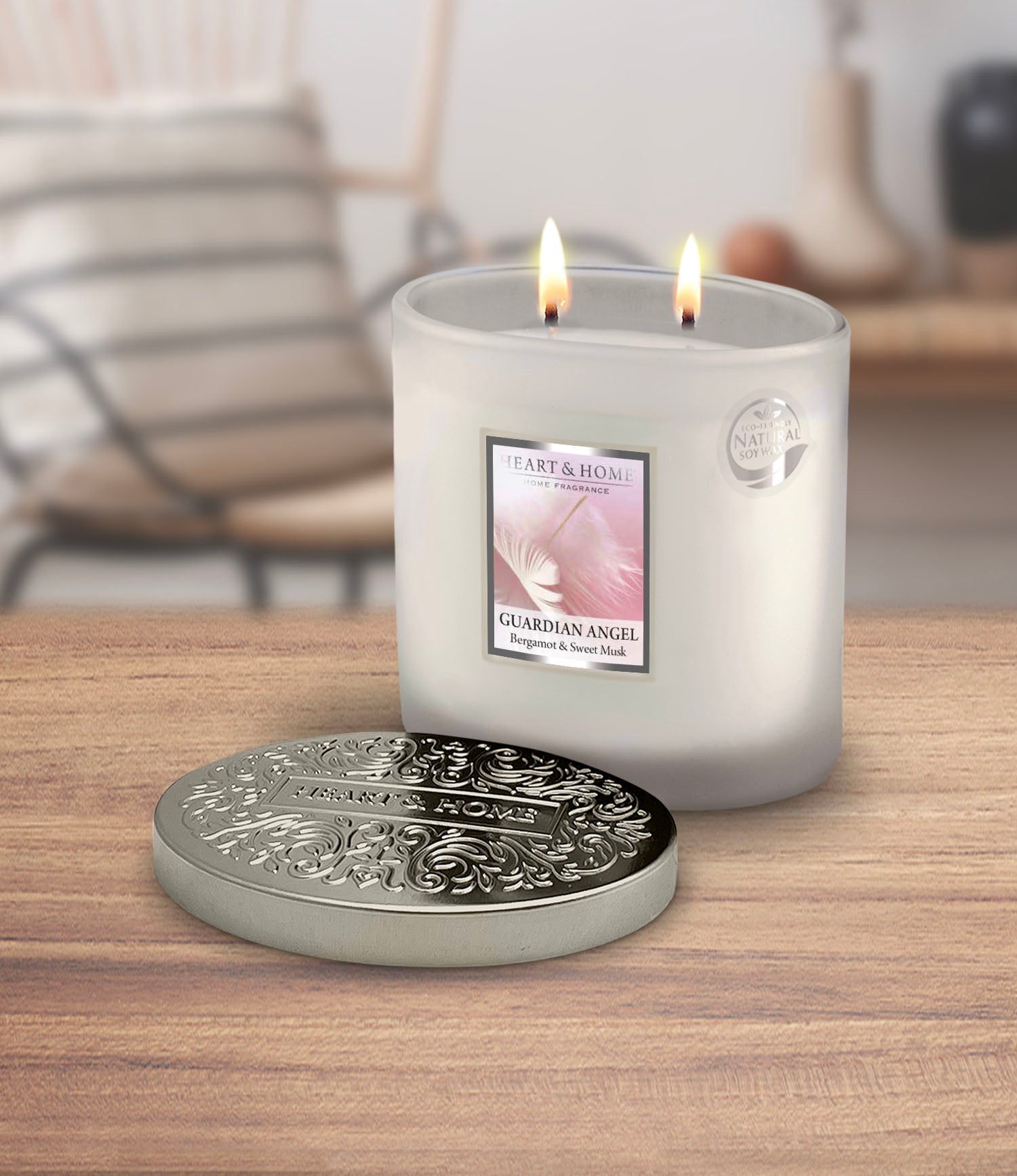 Guardian Angel 2 Wick Ellipse Candle - Brambles Gift Shop