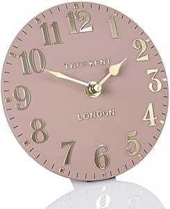 6" Arabic Mantel Clock Blush Pink