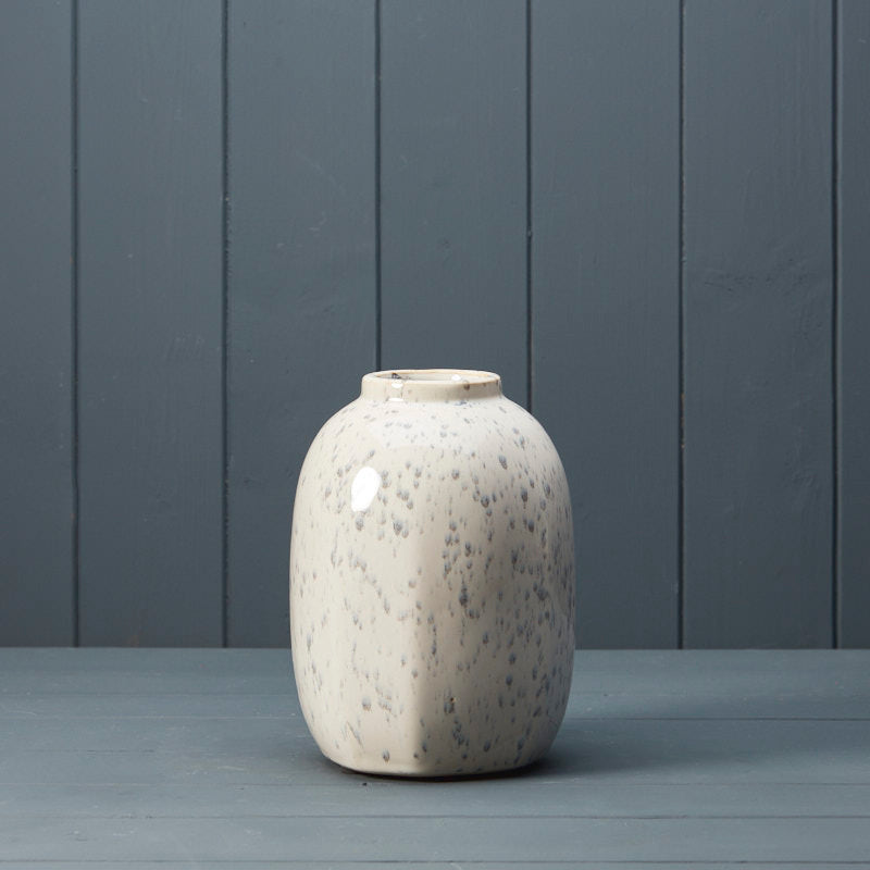 Speckled Cream Ceramic Vase