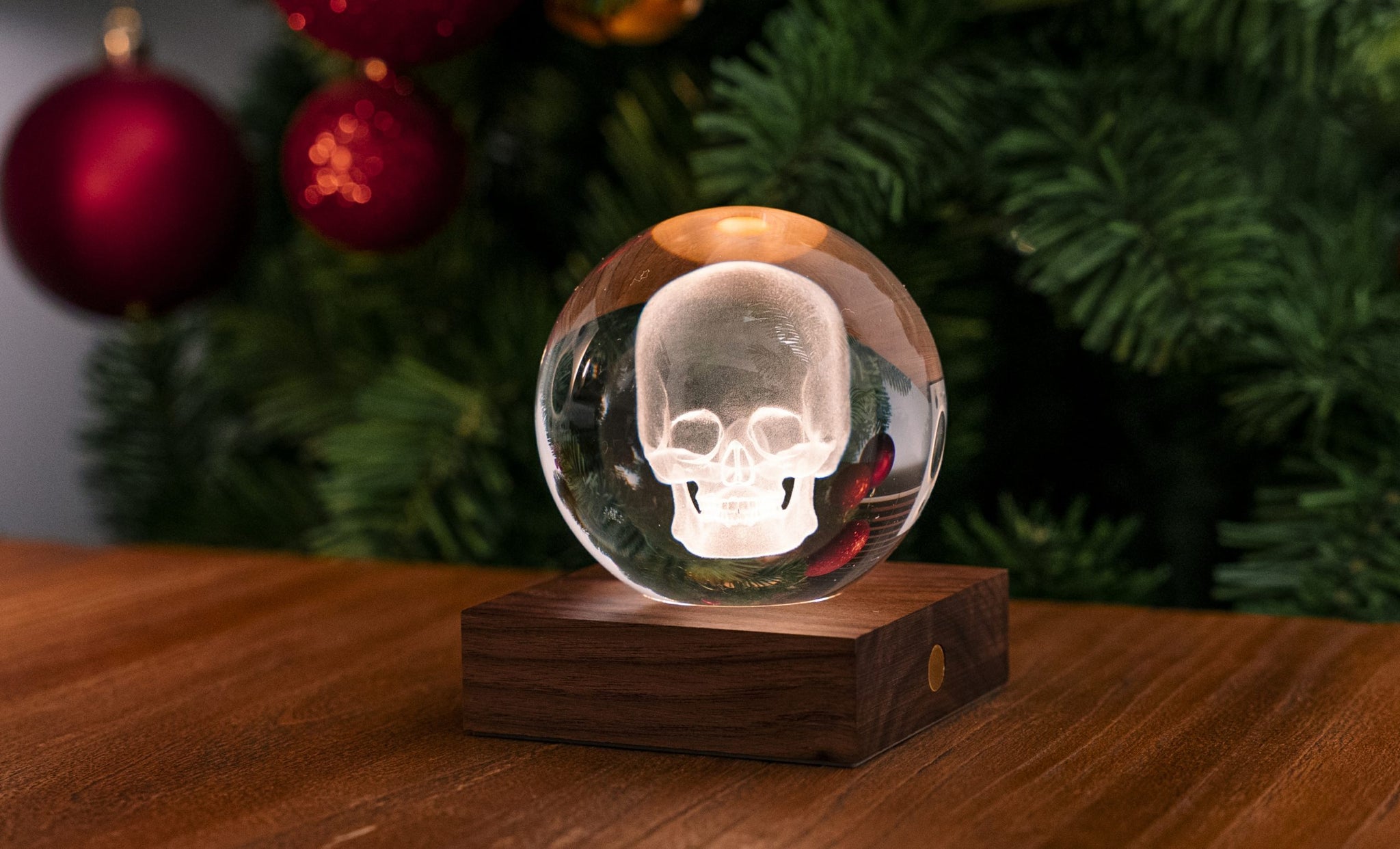 Amber Crystal Light Skull