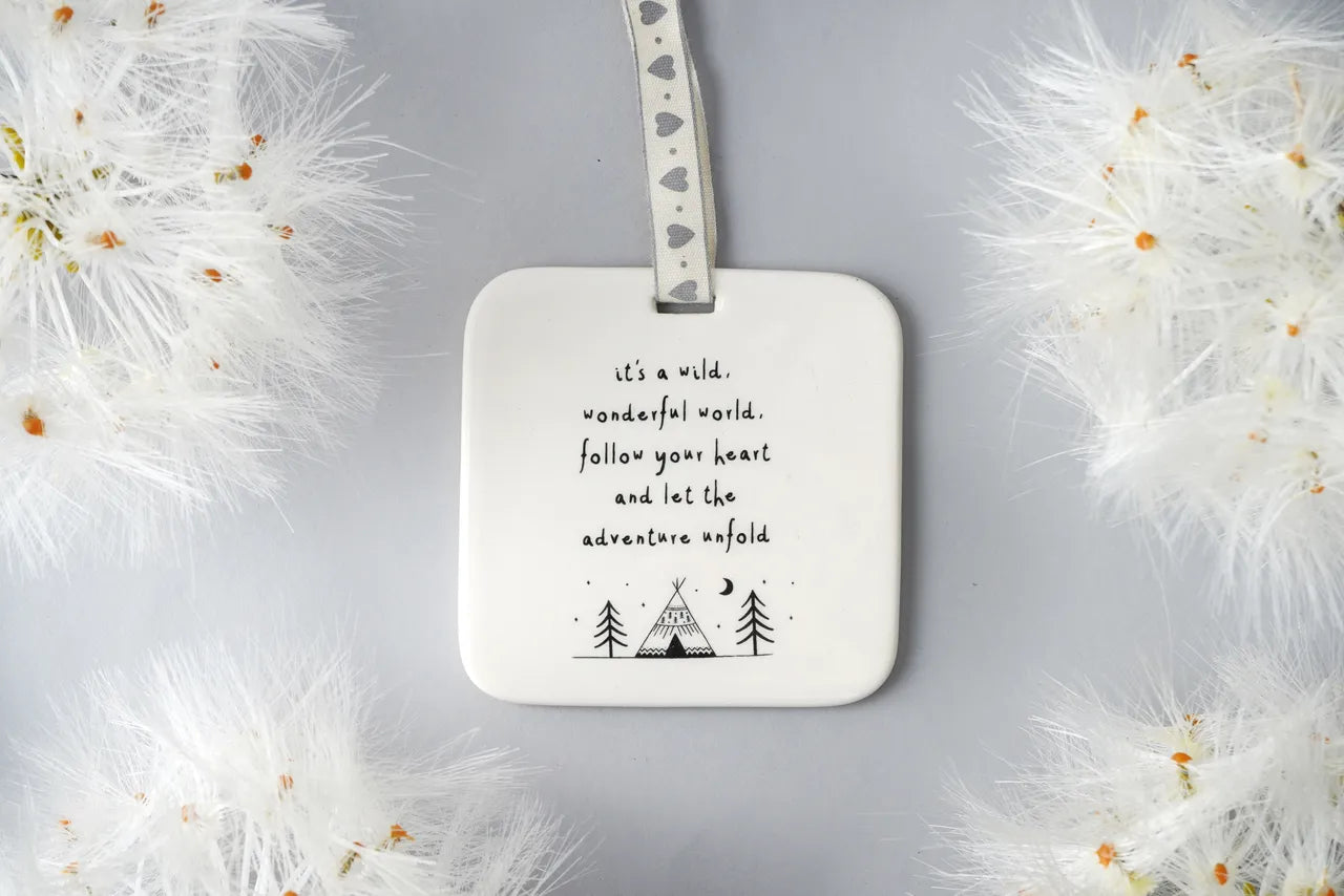 Wonderful World Ceramic Hanger