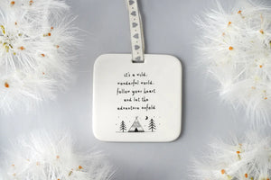 Wonderful World Ceramic Hanger