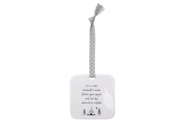 Wonderful World Ceramic Hanger