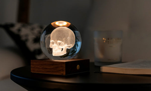 Amber Crystal Light Skull