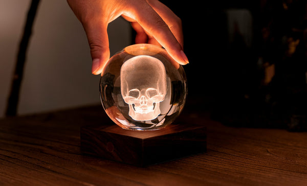 Amber Crystal Light Skull