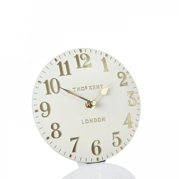 6" Arabic Mantel Clock Oatmeal