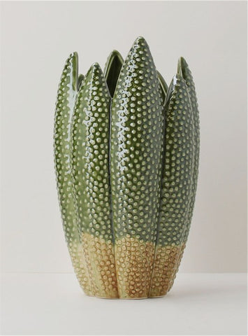 Antiqued Ceramic Cacti Decorative Vase - Brambles Gift Shop